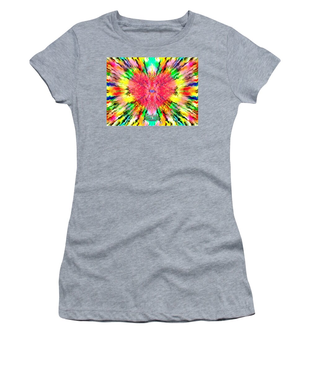 Intention Women's T-Shirt featuring the mixed media 444 Loves Vibration by Barbara Tristan