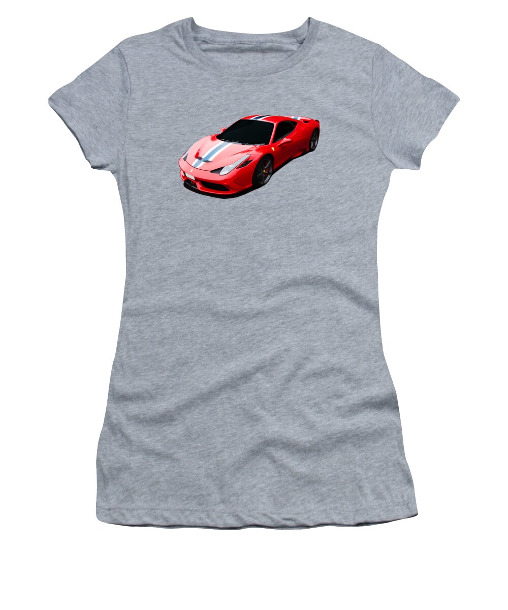 Ferrari Women's T-Shirt featuring the digital art 458 Speciale by Roger Lighterness