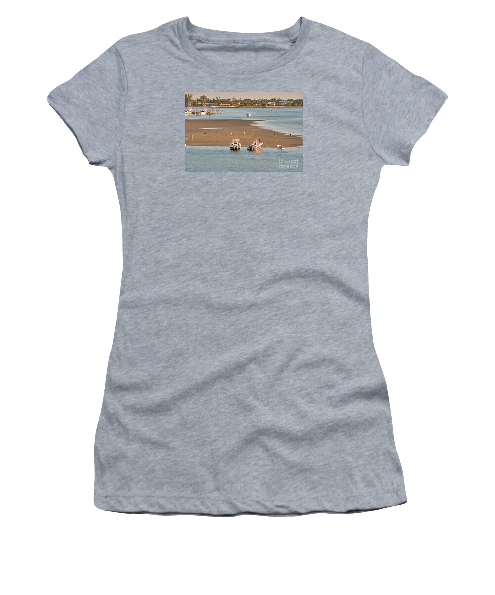 Sunset Women's T-Shirt featuring the photograph 49- Sandbar Softball by Joseph Keane