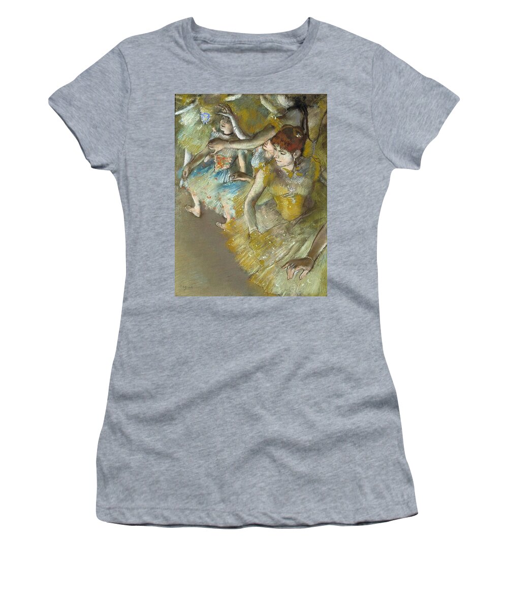 Ballet Dancers On The Stage Women's T-Shirt featuring the painting Ballet Dancers on the Stage #5 by MotionAge Designs