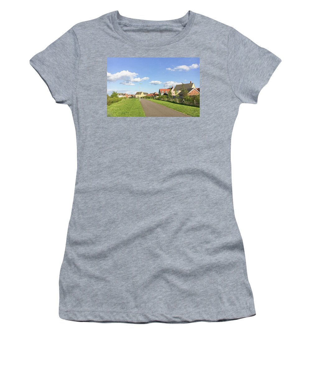 Address Women's T-Shirt featuring the photograph Modern houses #5 by Tom Gowanlock