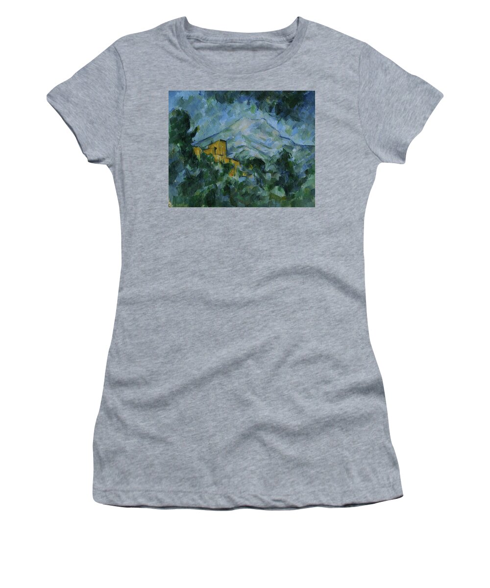 Art Women's T-Shirt featuring the painting Mont Sainte-Victoire and Chateau Noir #5 by Mountain Dreams