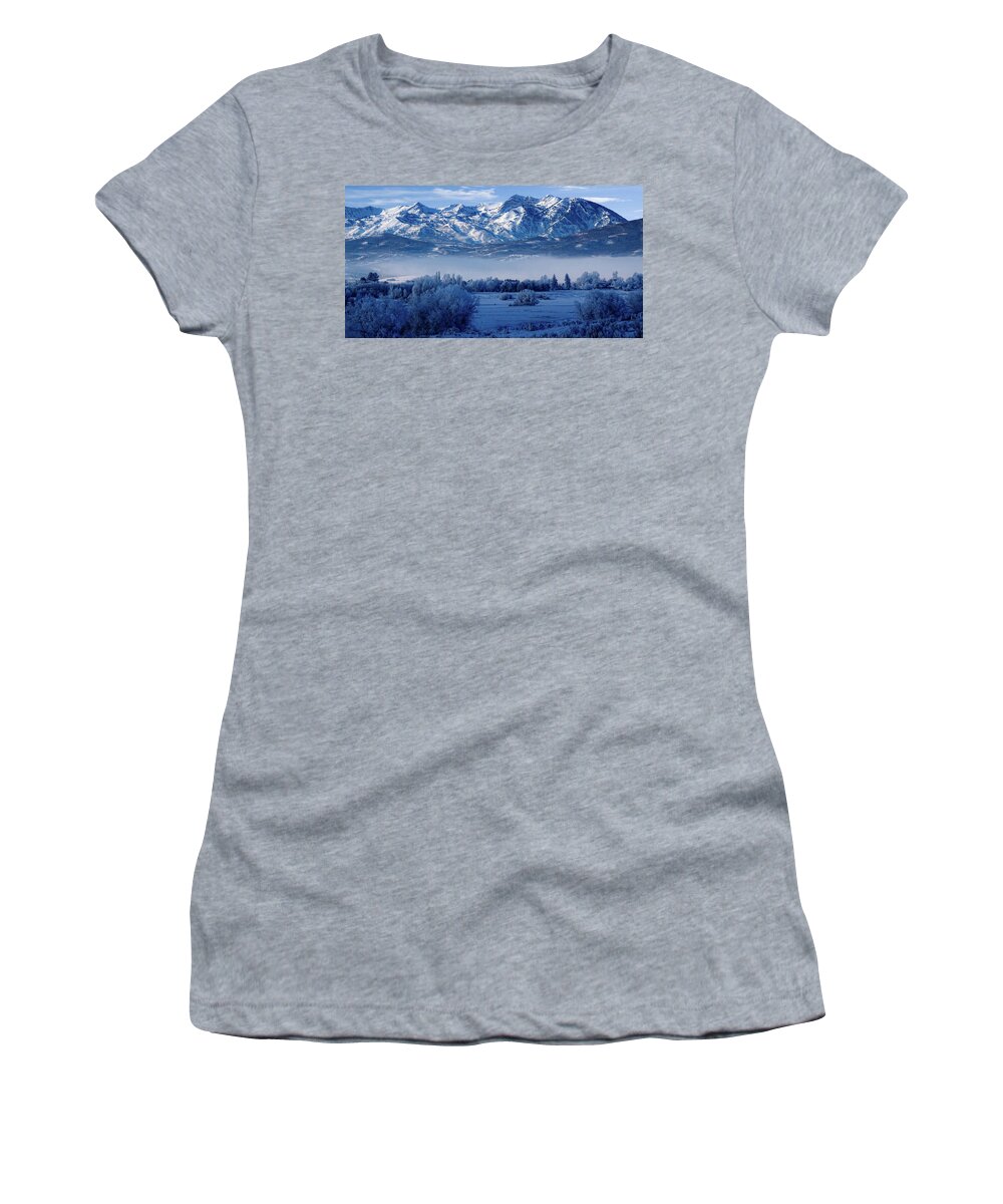 Wasatch Mountains Women's T-Shirt featuring the photograph Winter in the Wasatch Mountains of Northern Utah #5 by Douglas Pulsipher