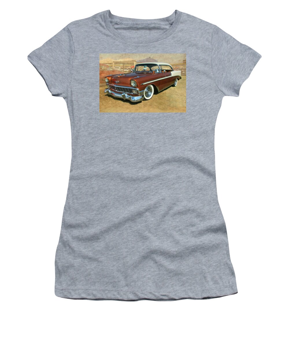 Victor Montgomery Women's T-Shirt featuring the photograph '56 Chevy #56 by Vic Montgomery
