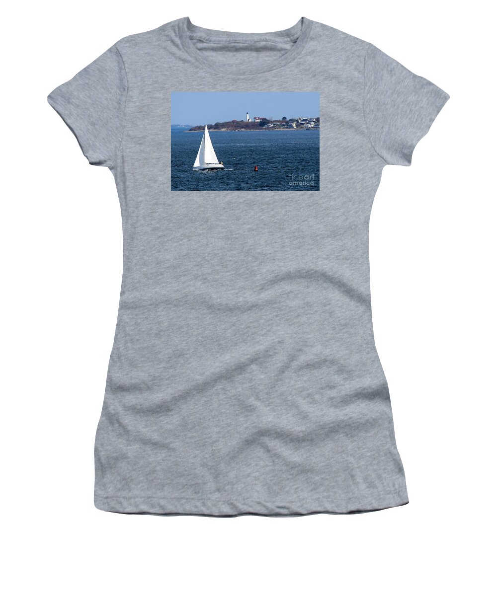 Marblehead Women's T-Shirt featuring the photograph Marblehead MA #63 by Donn Ingemie