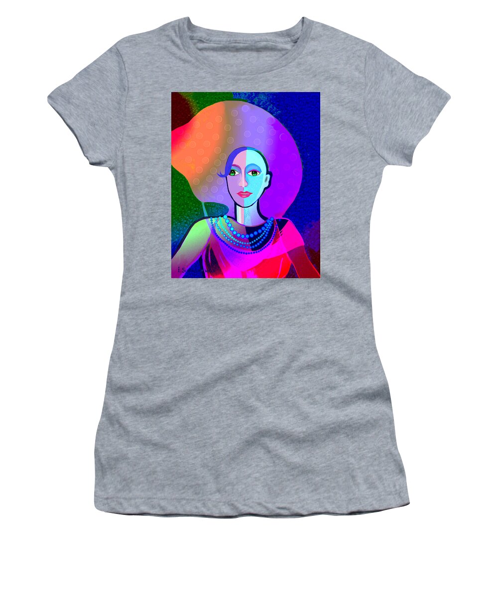  646 Ice And Passion A Women's T-Shirt featuring the painting 646 - Ice and Passion A by Irmgard Schoendorf Welch