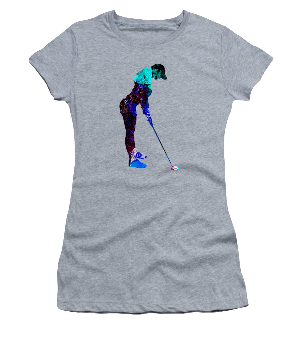 Golf Women's T-Shirt featuring the mixed media Womens Golf Collection #7 by Marvin Blaine