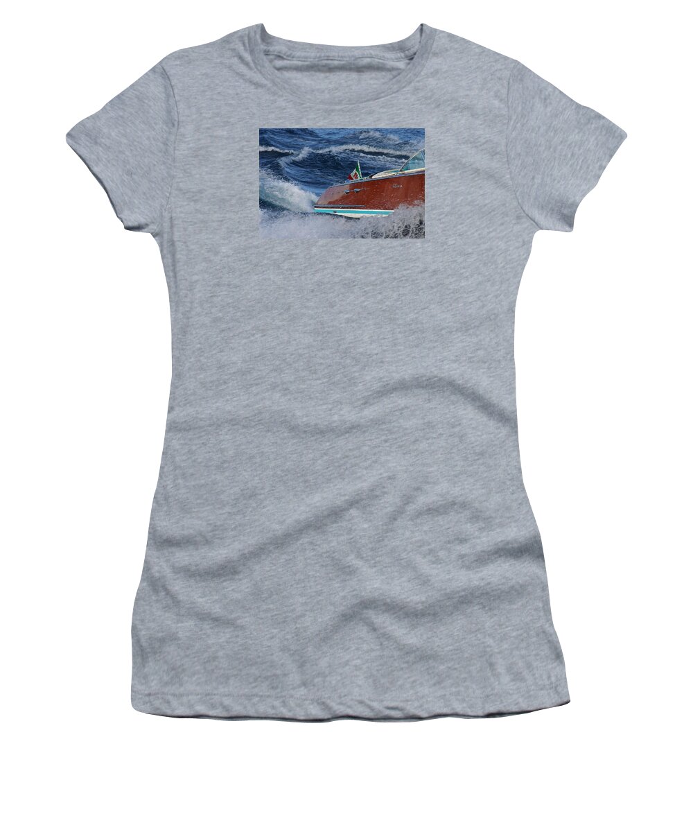 Boat Women's T-Shirt featuring the photograph Riva Aquarama #43 by Steven Lapkin