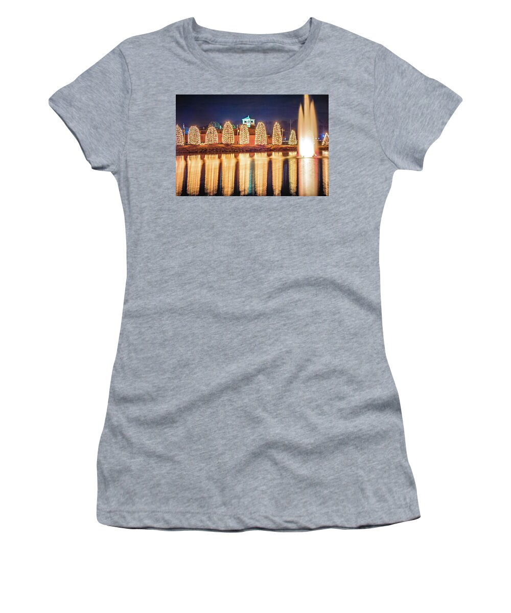 Christmas Women's T-Shirt featuring the photograph Outdoor christmas decorations at christmas town usa #8 by Alex Grichenko