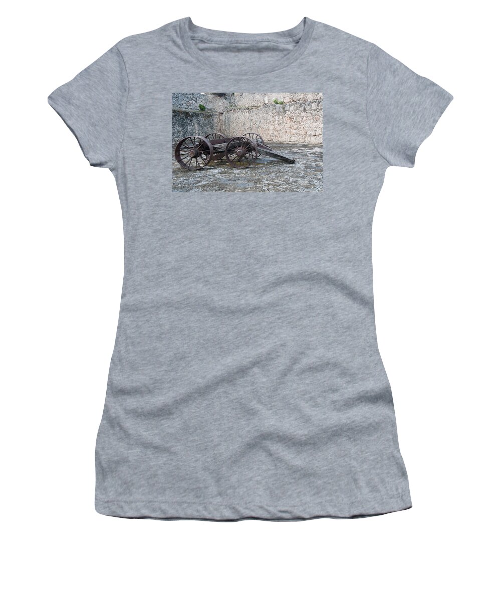 Mexico Quintana Roo Women's T-Shirt featuring the digital art Fort of San Felipe in Bacalar #9 by Carol Ailles