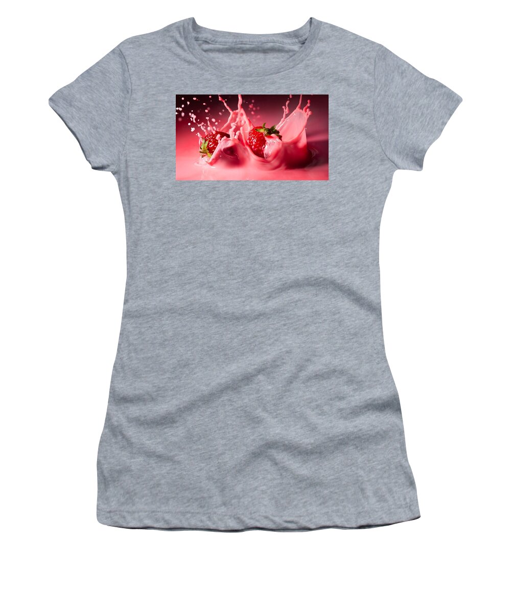 Strawberry Women's T-Shirt featuring the photograph Strawberry #9 by Jackie Russo