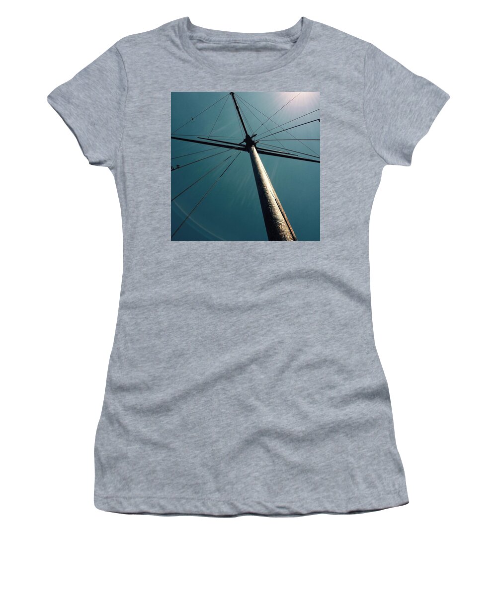 Boat Women's T-Shirt featuring the photograph A Boats Sail by Calloway