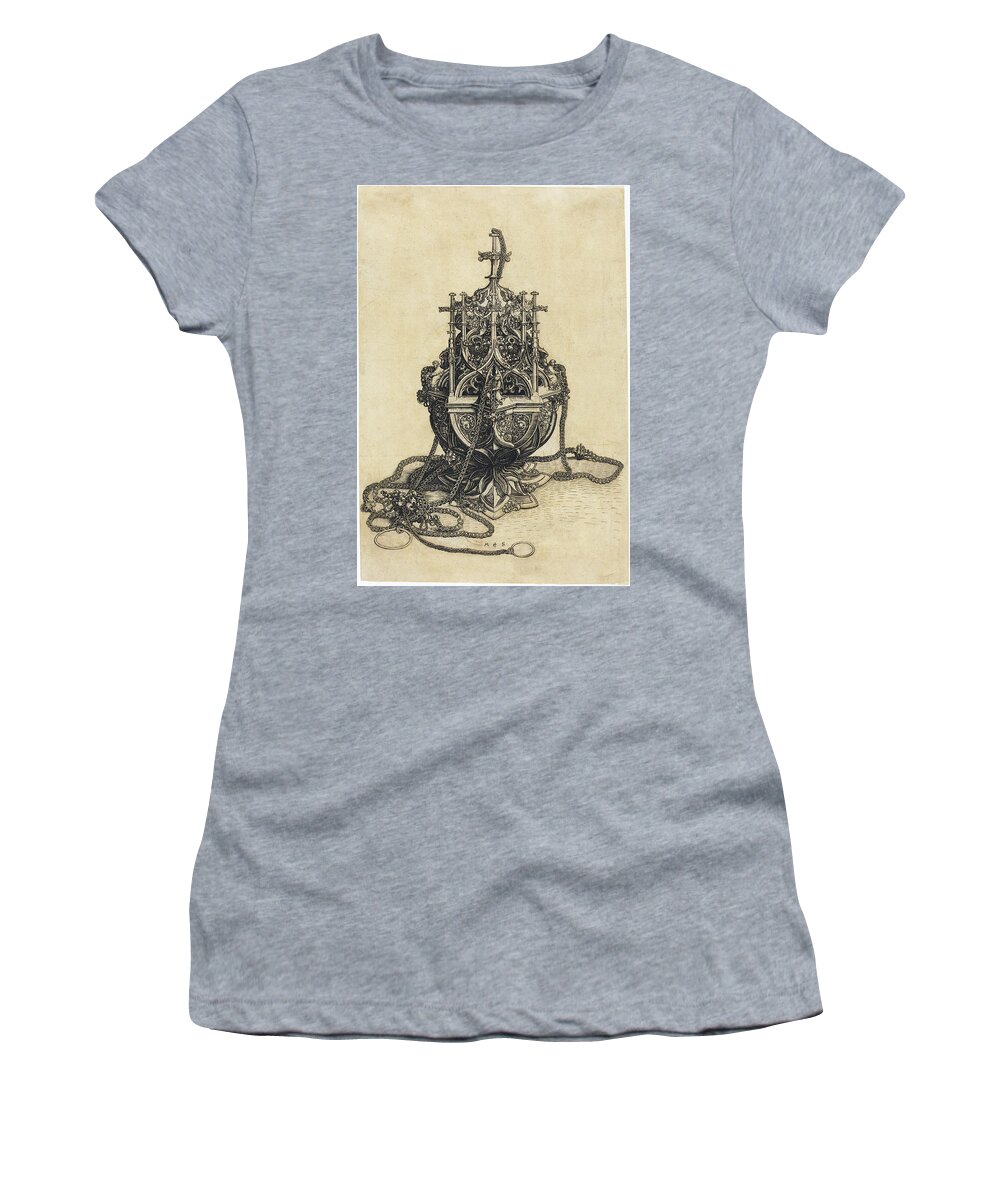 Martin Schongauer Women's T-Shirt featuring the drawing A Censer by Martin Schongauer