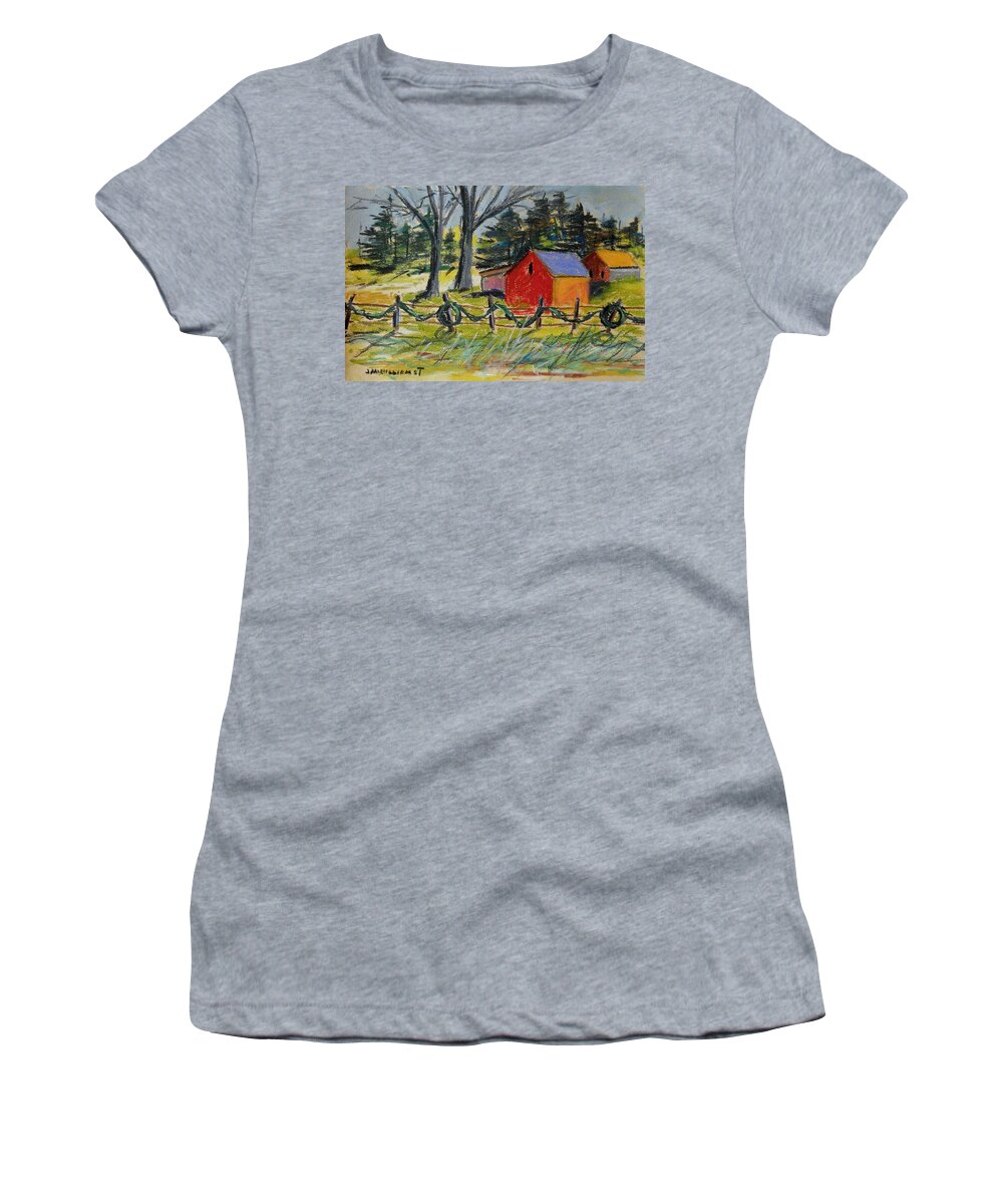 Christmas Women's T-Shirt featuring the painting A Change of Season by John Williams