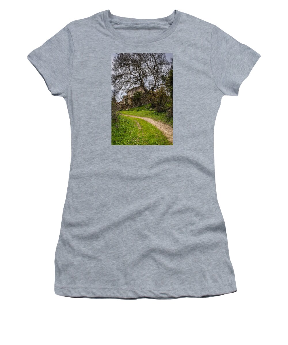 Cottage Women's T-Shirt featuring the photograph A Cottage In Ruins II by Marco Oliveira