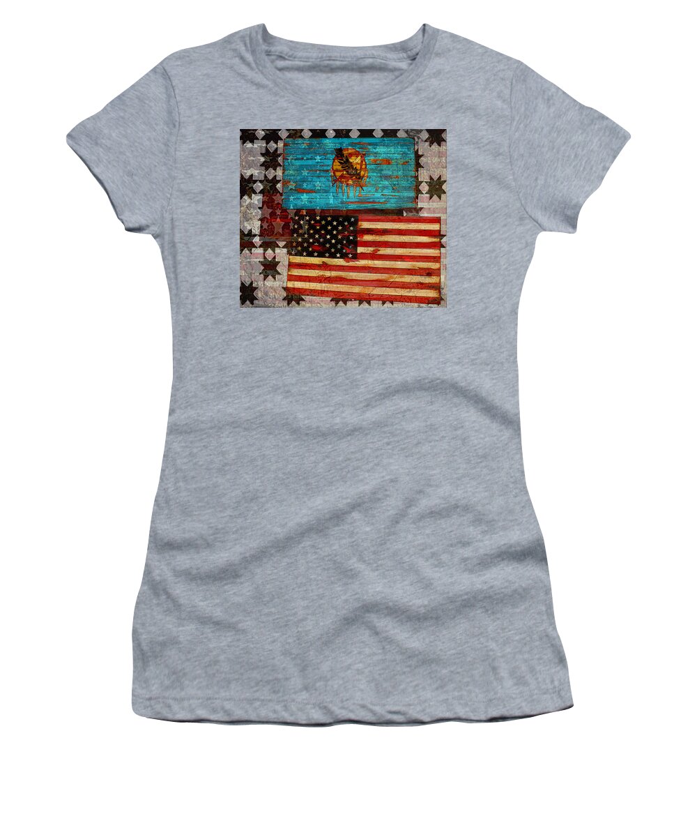 Flag Women's T-Shirt featuring the photograph A Good Day in the USA by Susan Vineyard