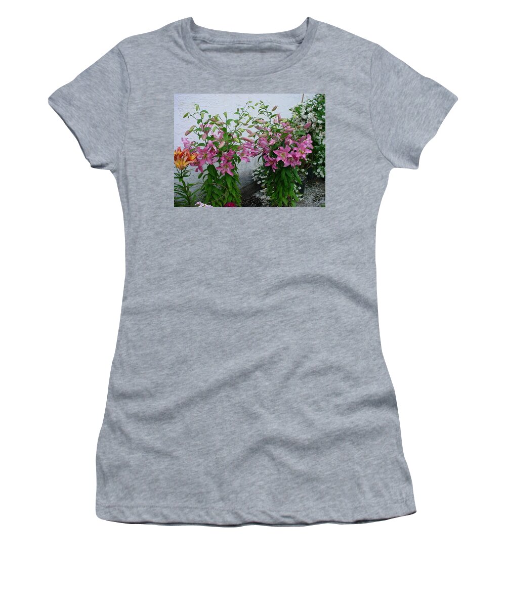 Garden Women's T-Shirt featuring the photograph A Lily Bouquet by Jay Milo