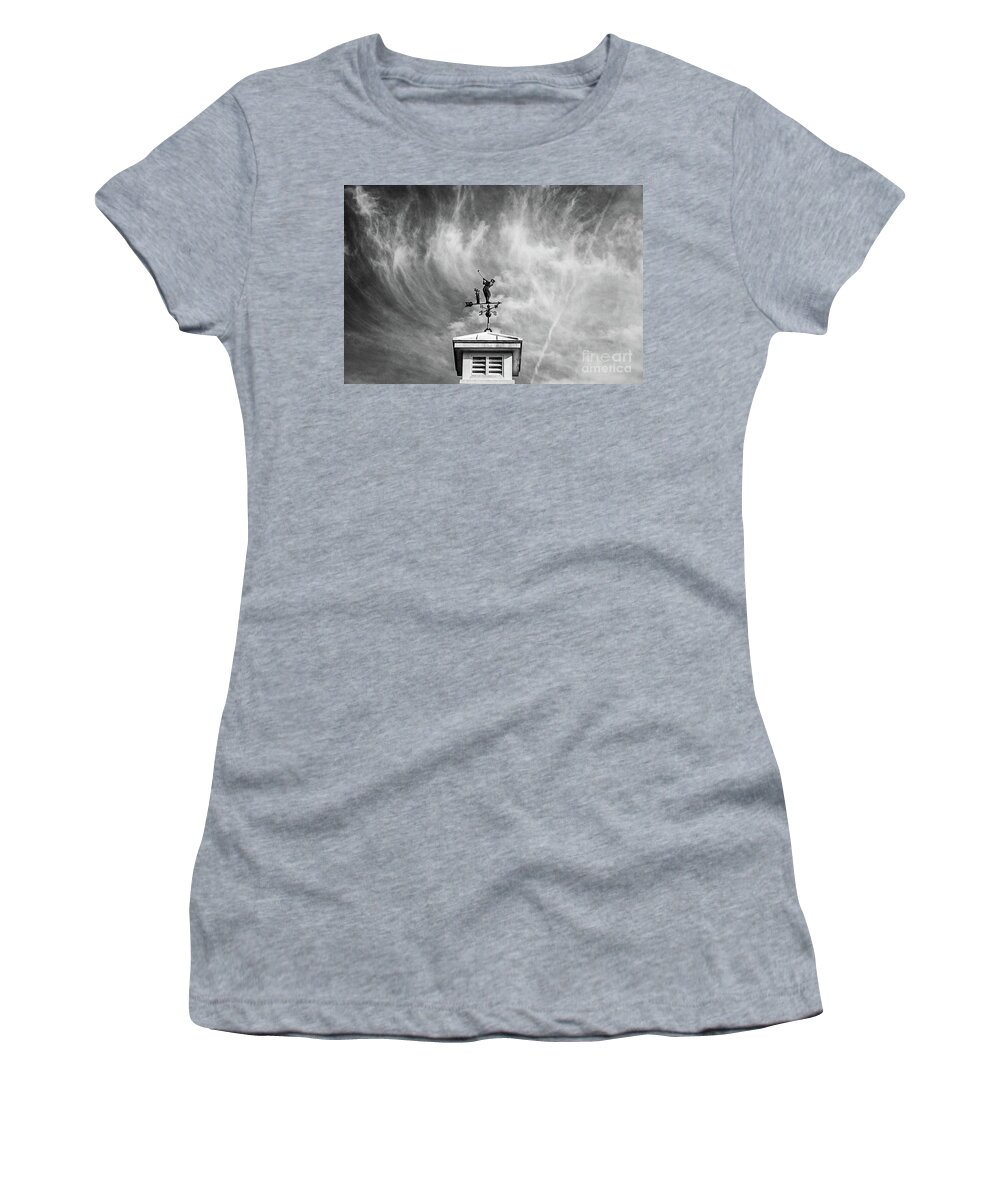 Weather Women's T-Shirt featuring the photograph A Nice Day for Golf - BW by Scott Pellegrin