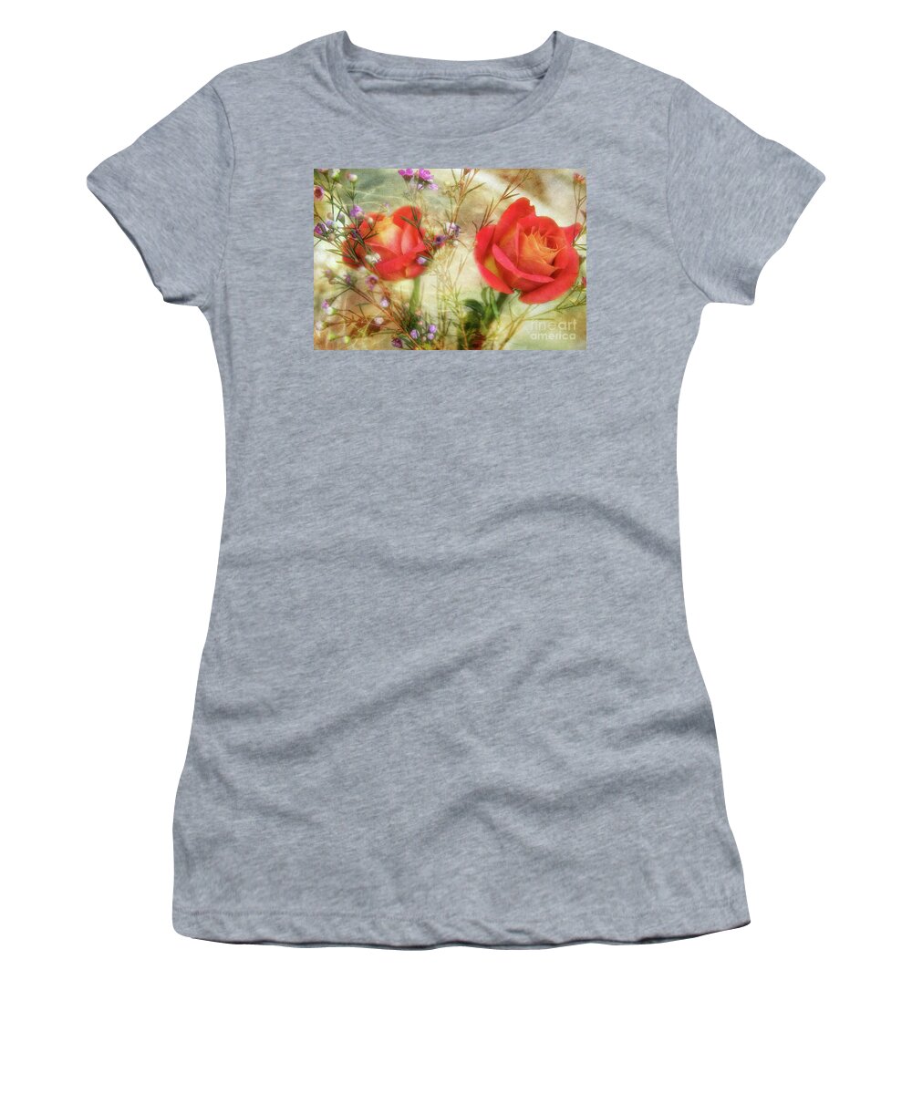 Roses Women's T-Shirt featuring the photograph A Treasure by Joan Bertucci