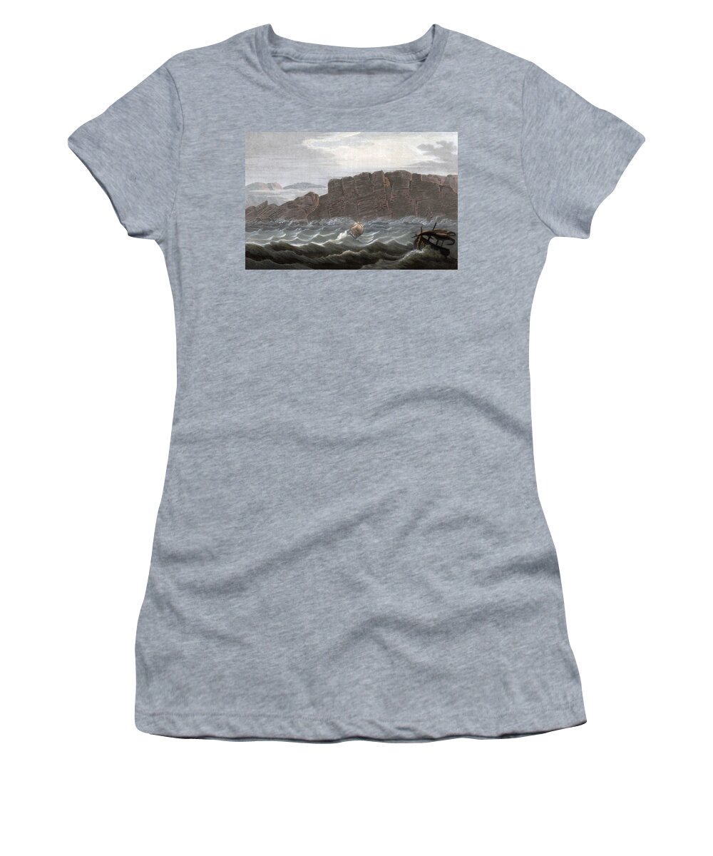 John William Edy Women's T-Shirt featuring the drawing A view near Naze by John William Edy