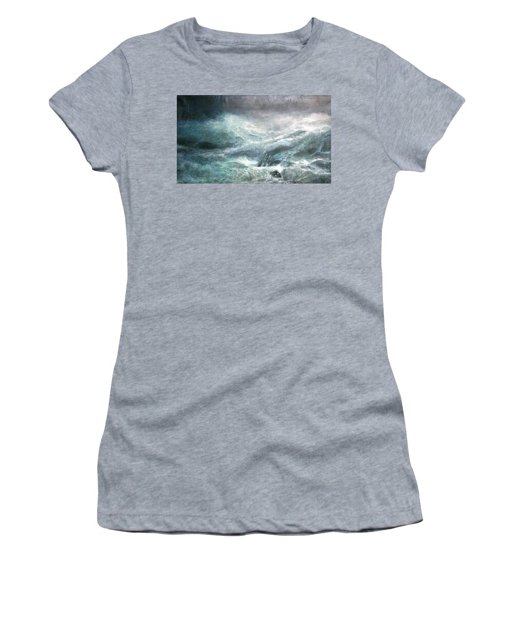 Aivazovsky Women's T-Shirt featuring the painting a wave my way by Jarko by Jarmo Korhonen aka Jarko