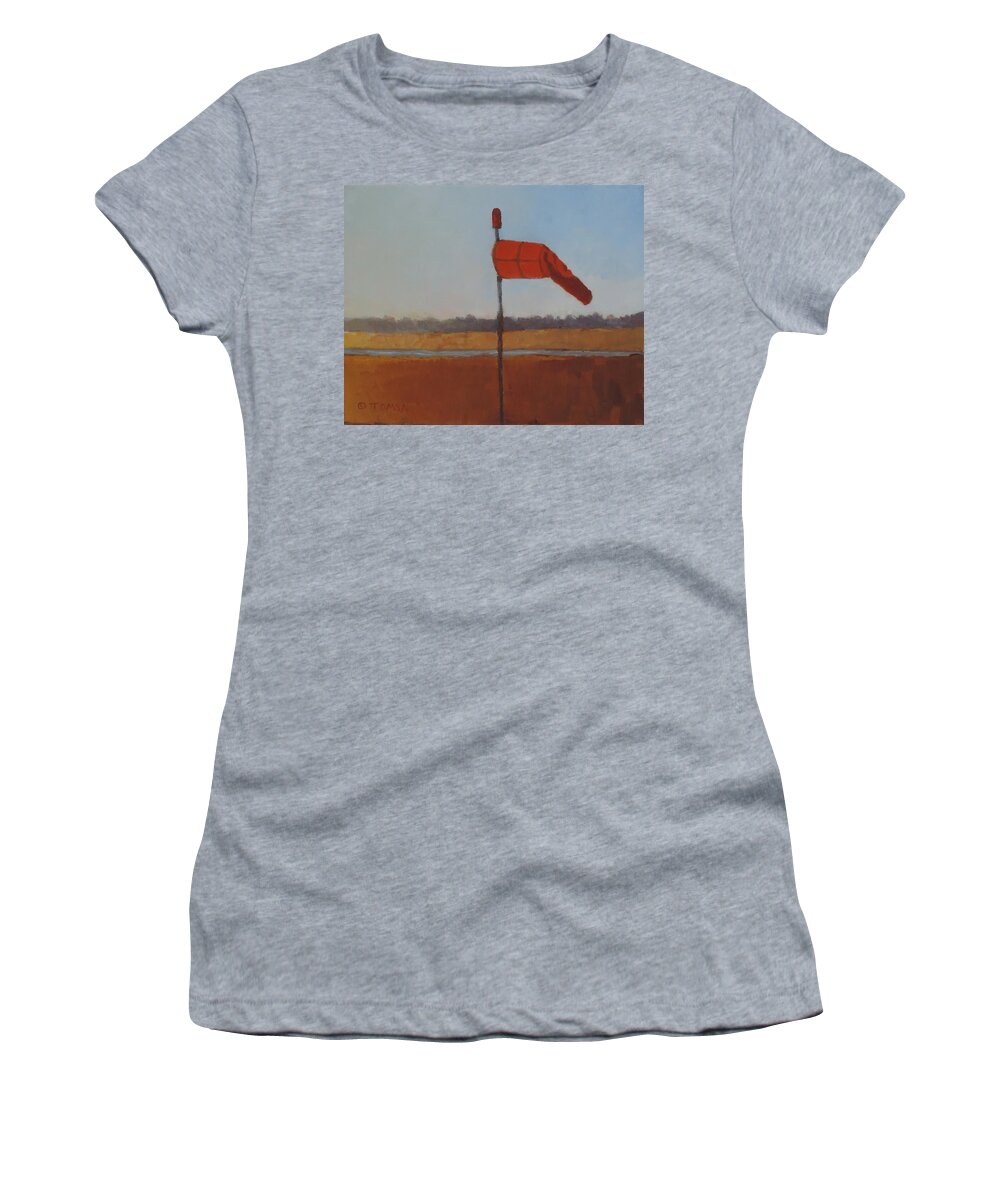 Bright Women's T-Shirt featuring the painting A Westerly Wind - Art by Bill Tomsa by Bill Tomsa