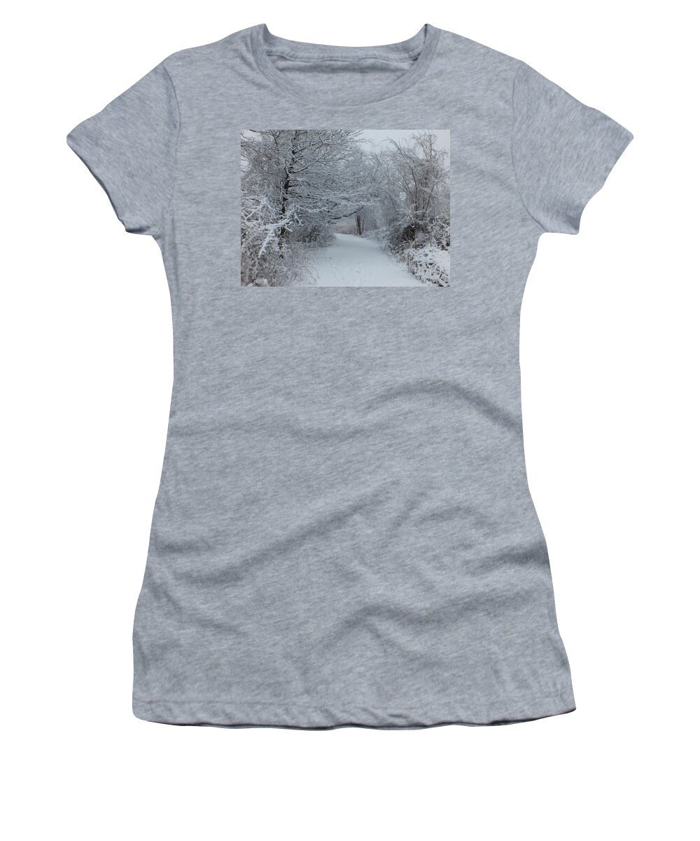 Snow Women's T-Shirt featuring the photograph A winters wonderland by Nicholas Small