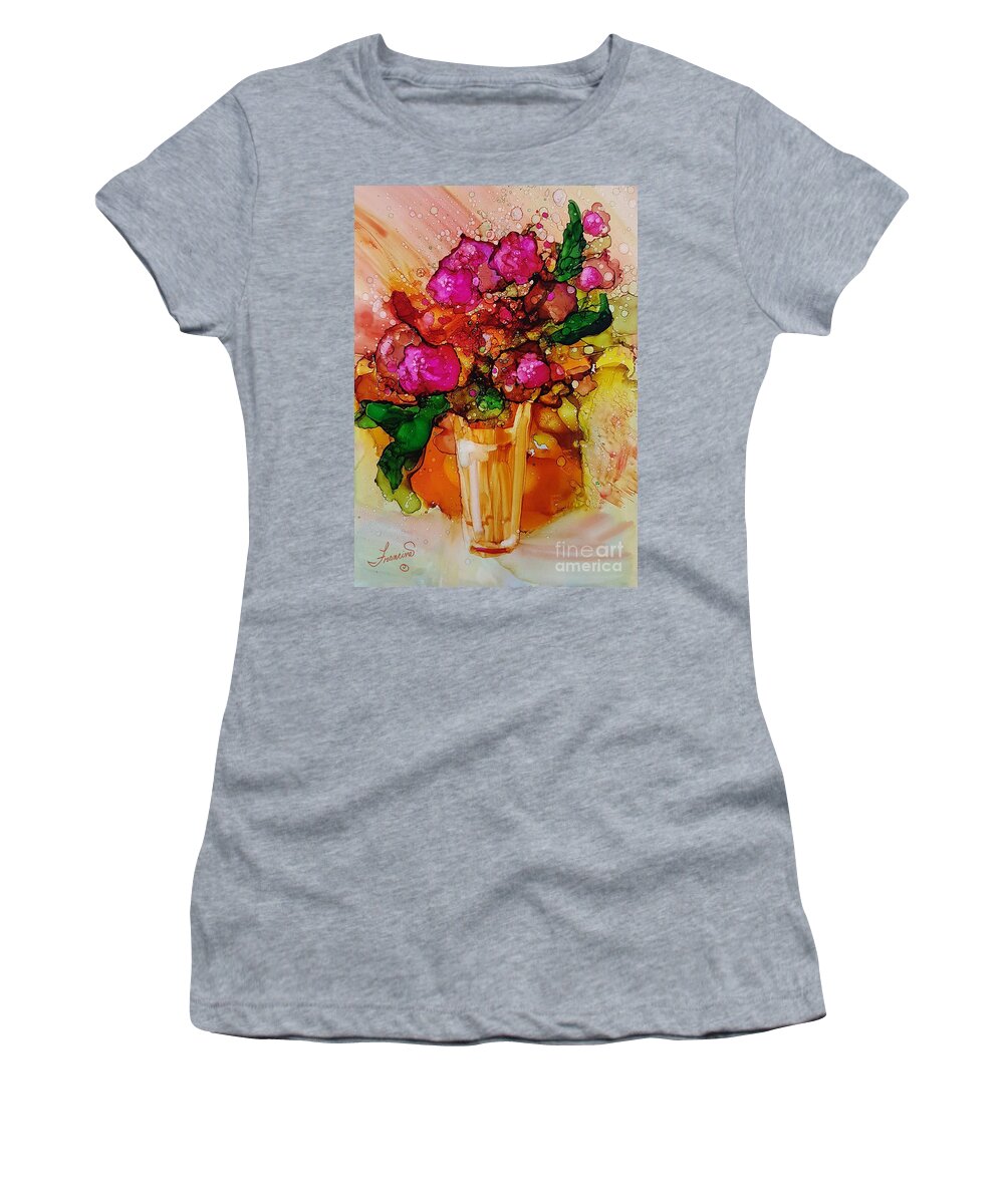 Bright Women's T-Shirt featuring the mixed media Aaaah Spring by Francine Dufour Jones