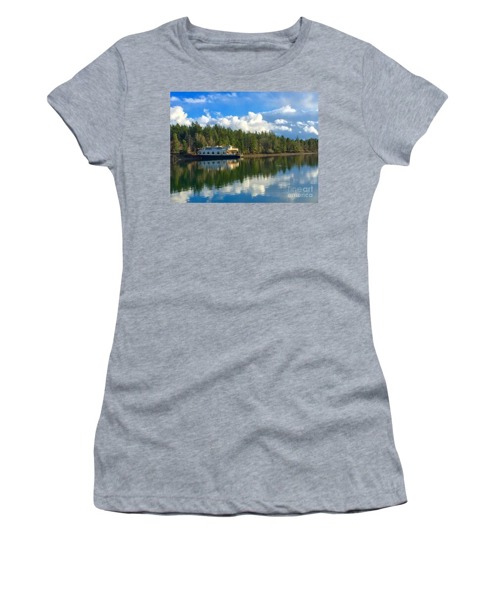 Photography Women's T-Shirt featuring the photograph Abandoned Ferry by Sean Griffin