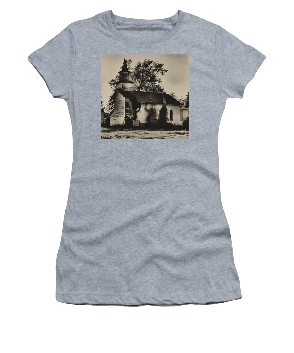Church Women's T-Shirt featuring the photograph Abandoned Religion by September Stone