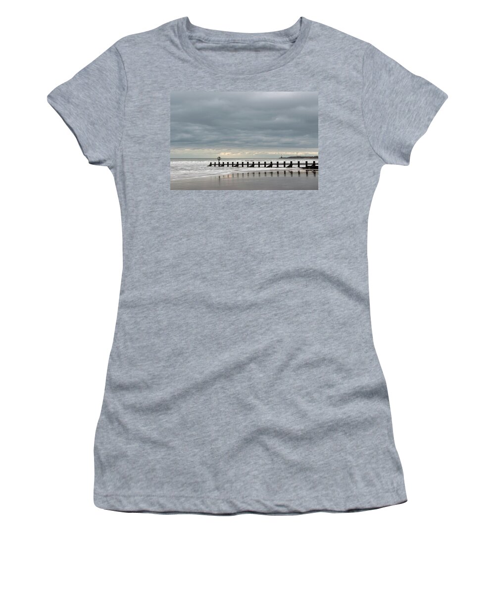 Aberdeen Women's T-Shirt featuring the photograph Aberdeen Beach in a Mood by Veli Bariskan