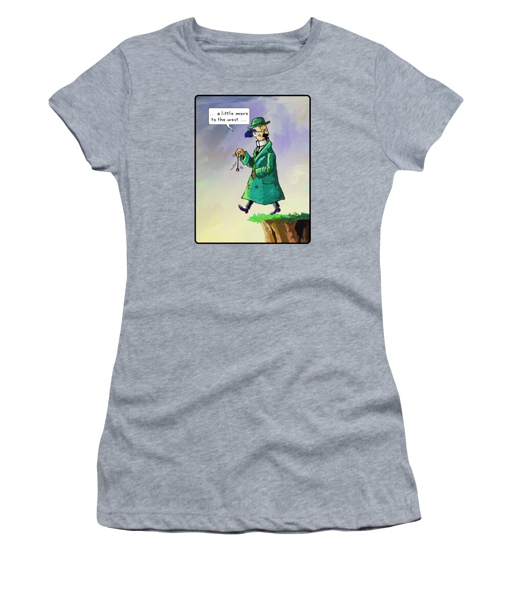 Tintin Women's T-Shirt featuring the painting Cuthbert Calculus by Anthony Mwangi