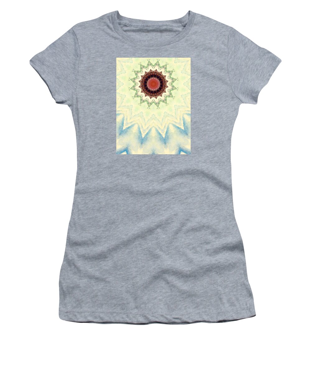 Star Women's T-Shirt featuring the digital art Abstract 16 Points Star by Phil Perkins