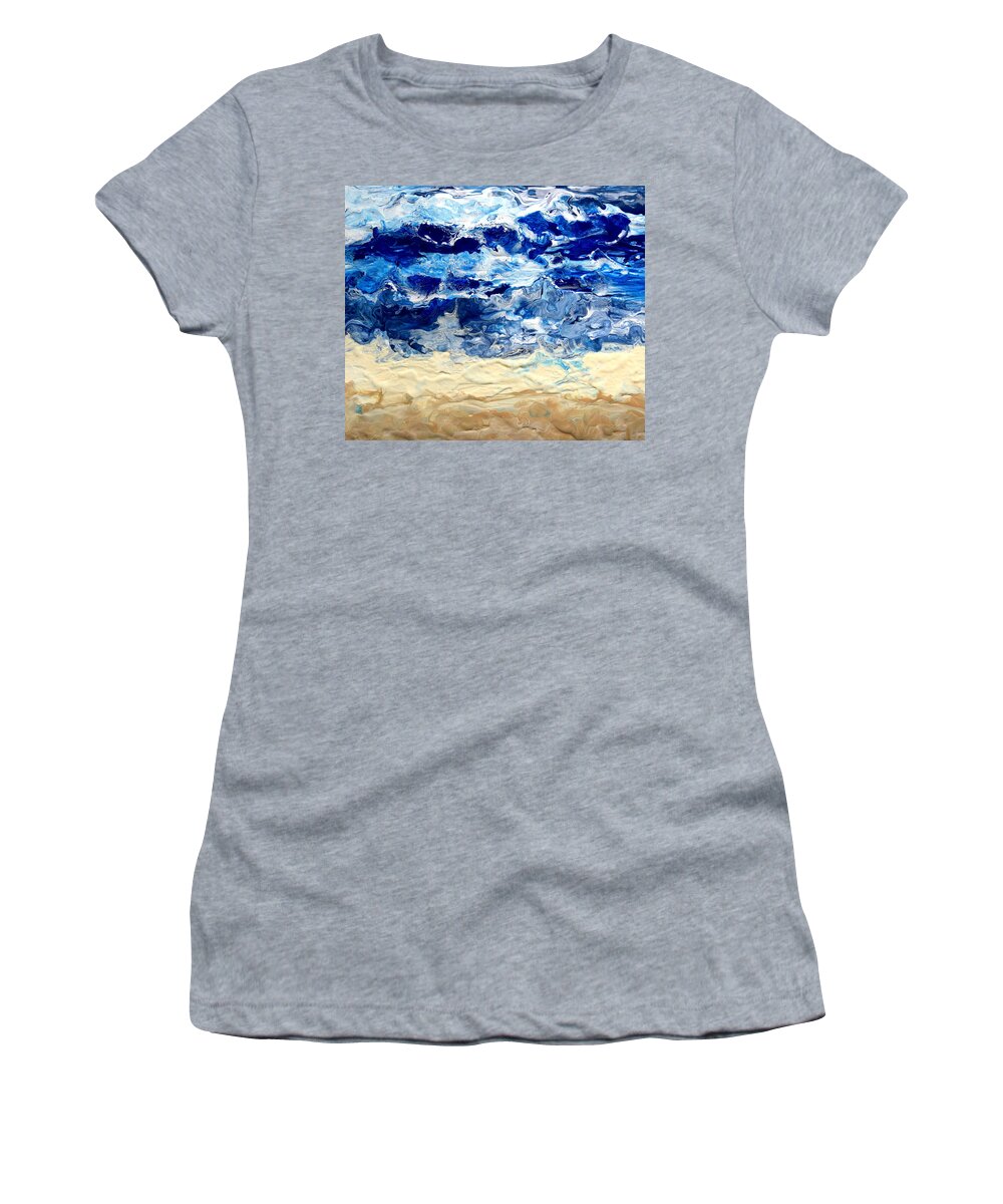 Abstract Women's T-Shirt featuring the painting Abstract 18 by Lucie Dumas