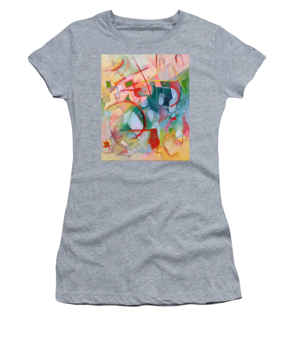 Abstract Artwork Women's T-Shirt featuring the painting Abstract 3 by Susanne Clark