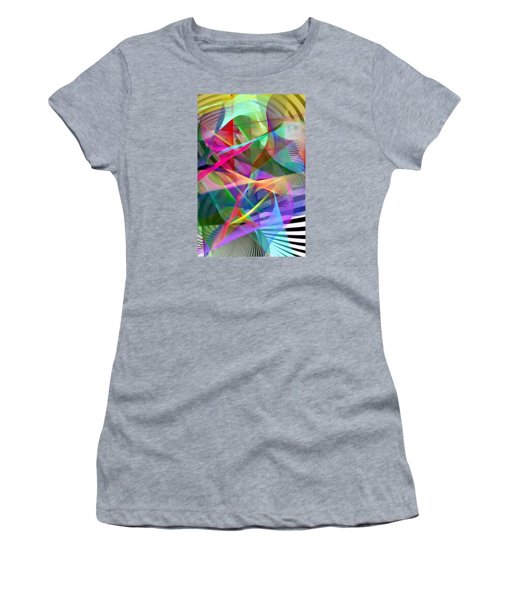 Rafael Salazar Women's T-Shirt featuring the digital art Abstract 9488 by Rafael Salazar