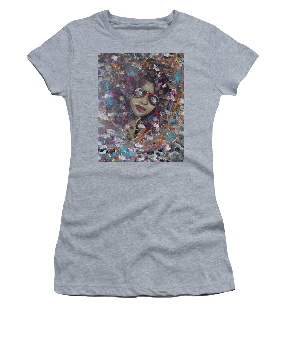 Abstract Women's T-Shirt featuring the painting Abstract Beauty by Antonio Moore