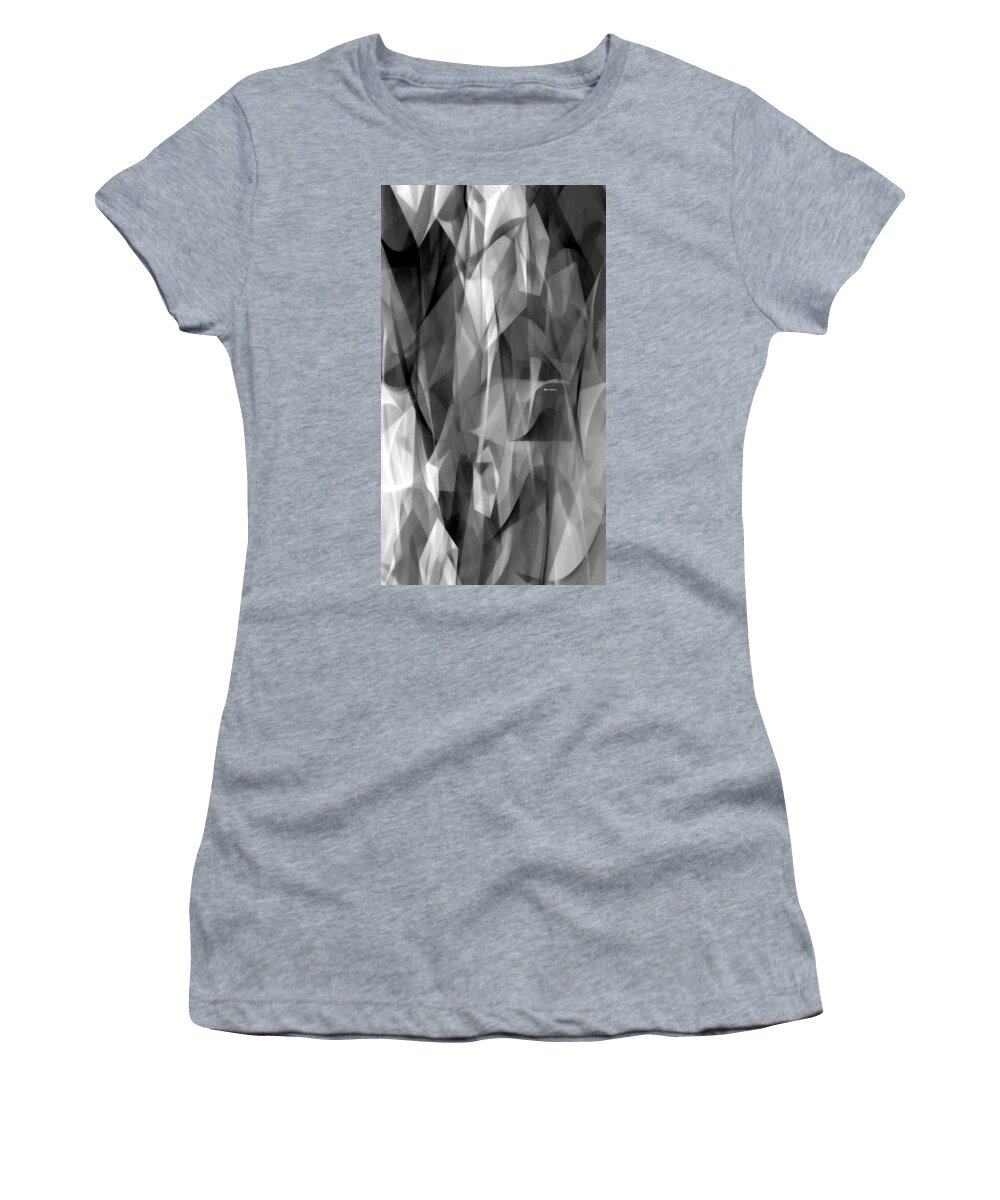 Rafael Salazar Women's T-Shirt featuring the digital art Abstract Black and White Symphony by Rafael Salazar