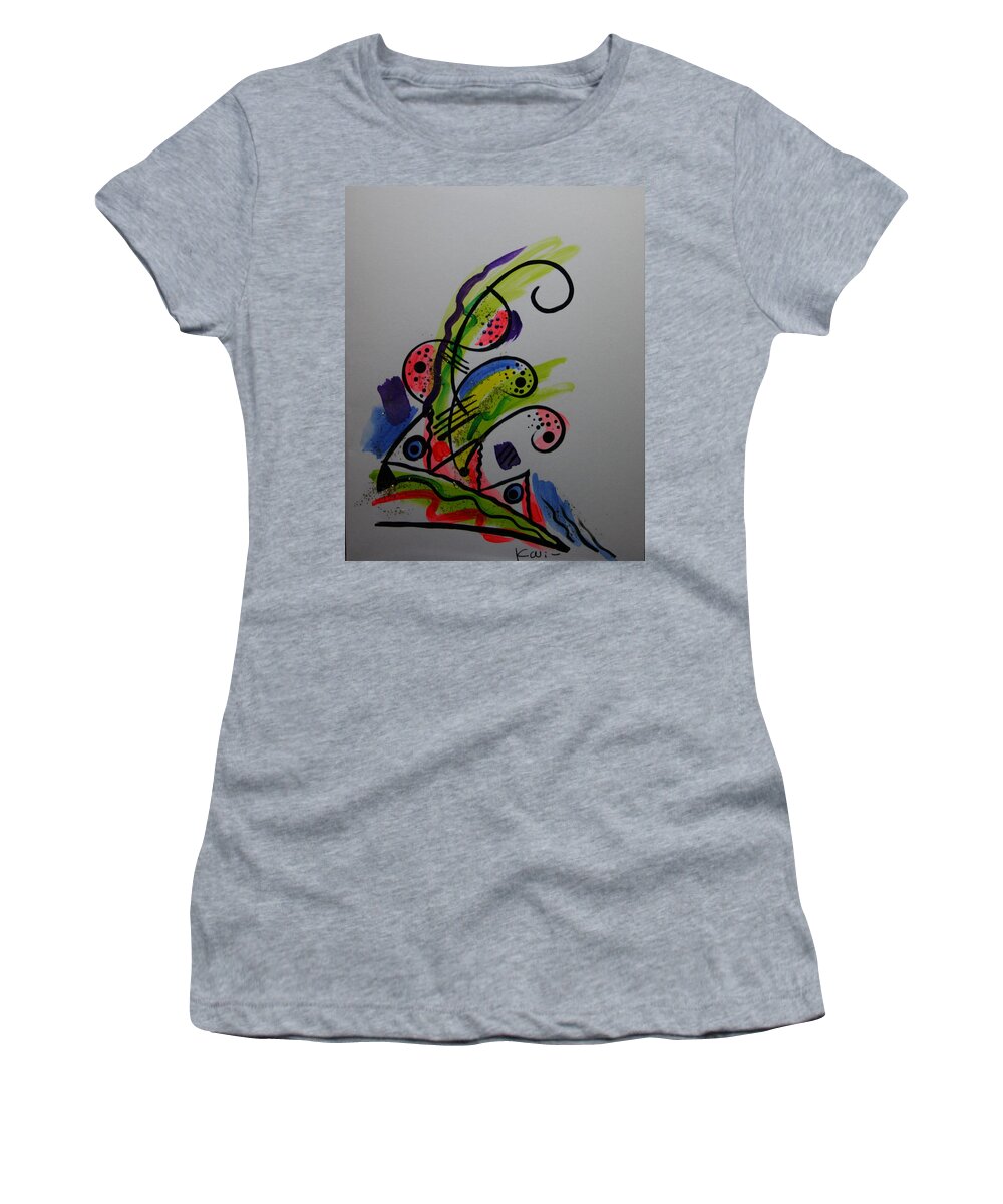 Greeting Card Women's T-Shirt featuring the greeting card Abstract Card 1 by Karin Eisermann