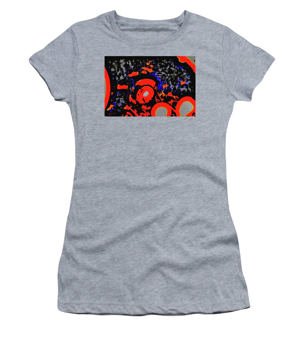 Abstract Women's T-Shirt featuring the photograph Abstract Chicken Nest with Eggs by Gina O'Brien