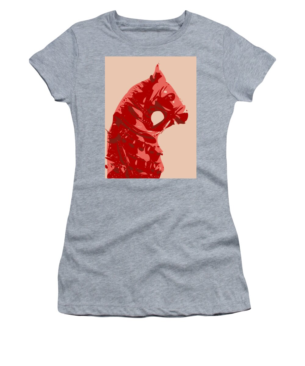 Horse Women's T-Shirt featuring the digital art Abstract Horse Doll Glaze by Keshava Shukla