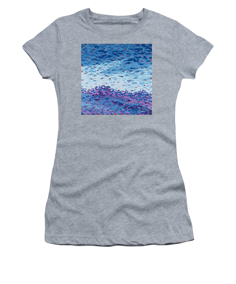 Landscape Women's T-Shirt featuring the painting Abstract Landscape Painting2 2of2 by Gordon Punt