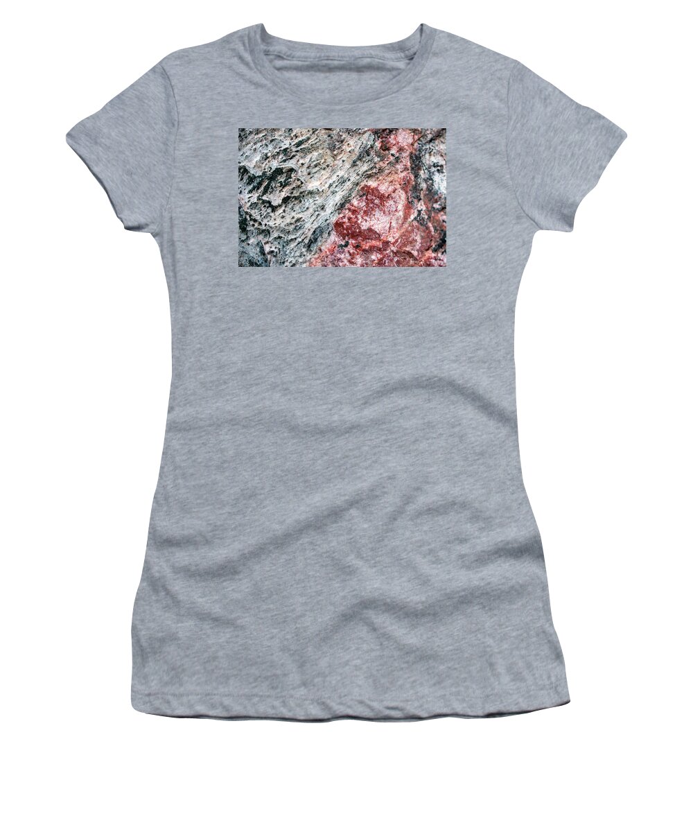 Marble Women's T-Shirt featuring the photograph Marble Rock Abstract by Christina Rollo