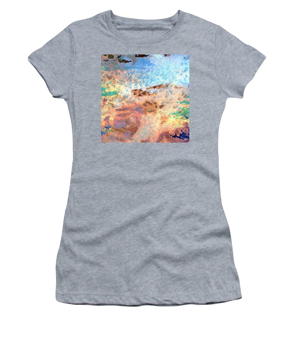 Abstract Women's T-Shirt featuring the mixed media Abstract Wash 2 by Paul Gaj