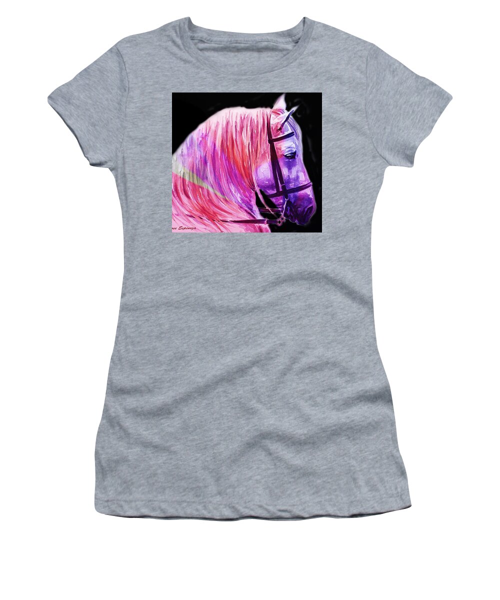 Original Fineart Women's T-Shirt featuring the digital art P E R S E F O N E by J U A N - O A X A C A