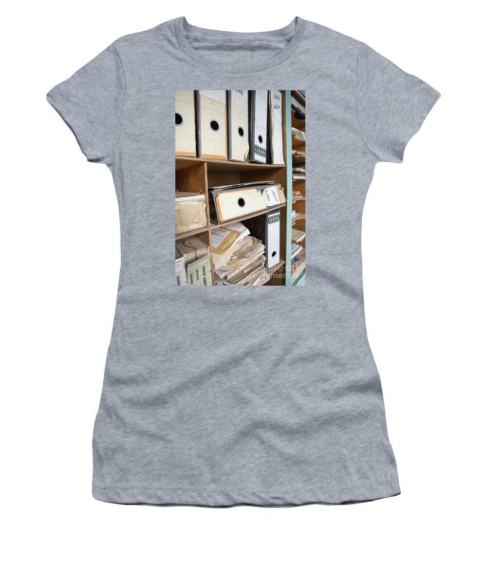 Iceland Women's T-Shirt featuring the photograph Account books in an old office by Edward Fielding