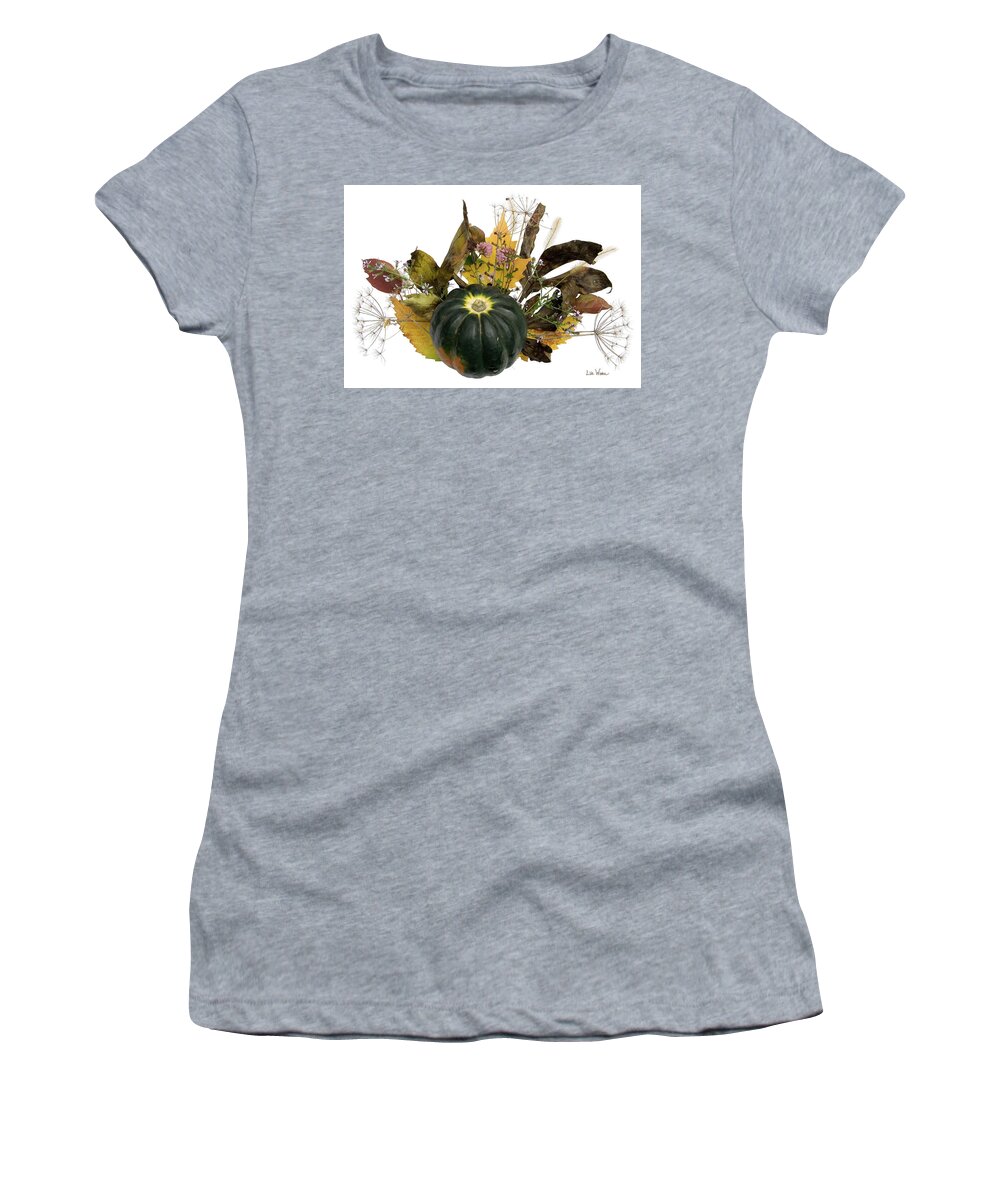Lise Winne Women's T-Shirt featuring the digital art Acorn Squash Bouquet by Lise Winne