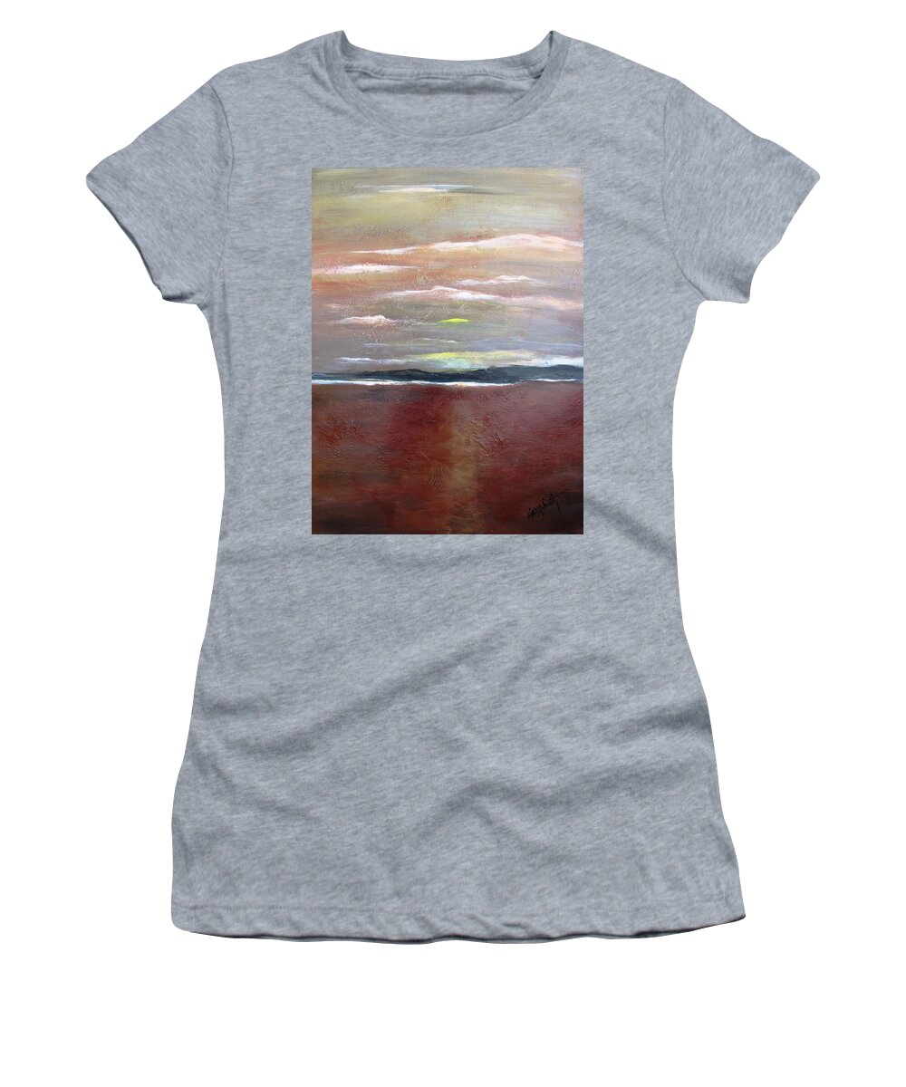 Sun Women's T-Shirt featuring the painting Across the Horizon by Gary Smith