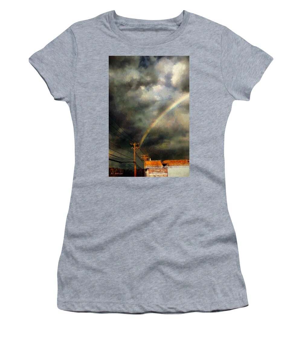 Rainbow Women's T-Shirt featuring the painting After the Storm by RC DeWinter