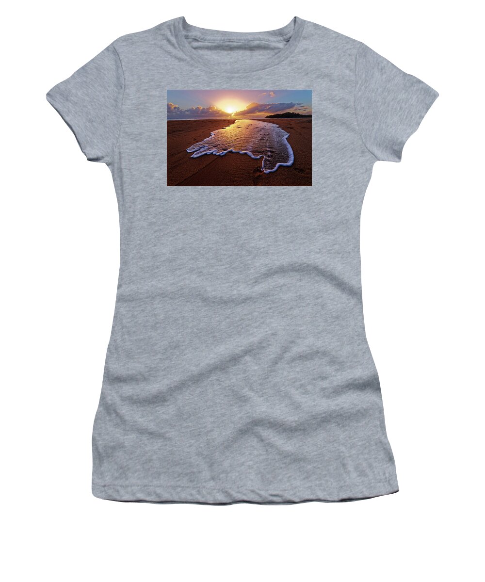 Beach Women's T-Shirt featuring the photograph After the wave II by Robert Charity